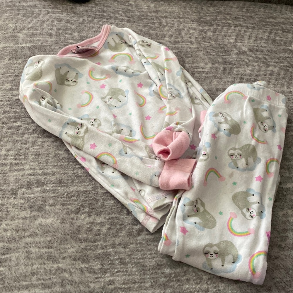 Sloth rainbow pjs set